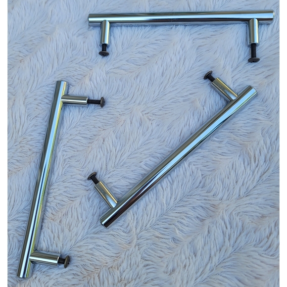 3 NEW contemporary silver metal cabinet bar pulls - Picture 3 of 16